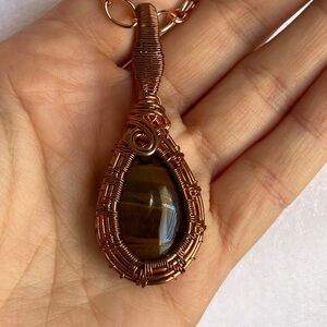 Handcrafted Copper Wire Wrapped Pendant